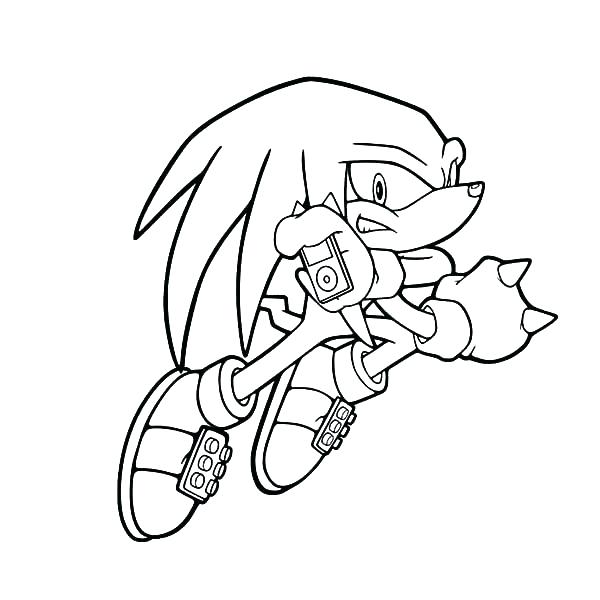 600x600 Knuckles Coloring Pages Knuckles The Echidna Coloring Pages