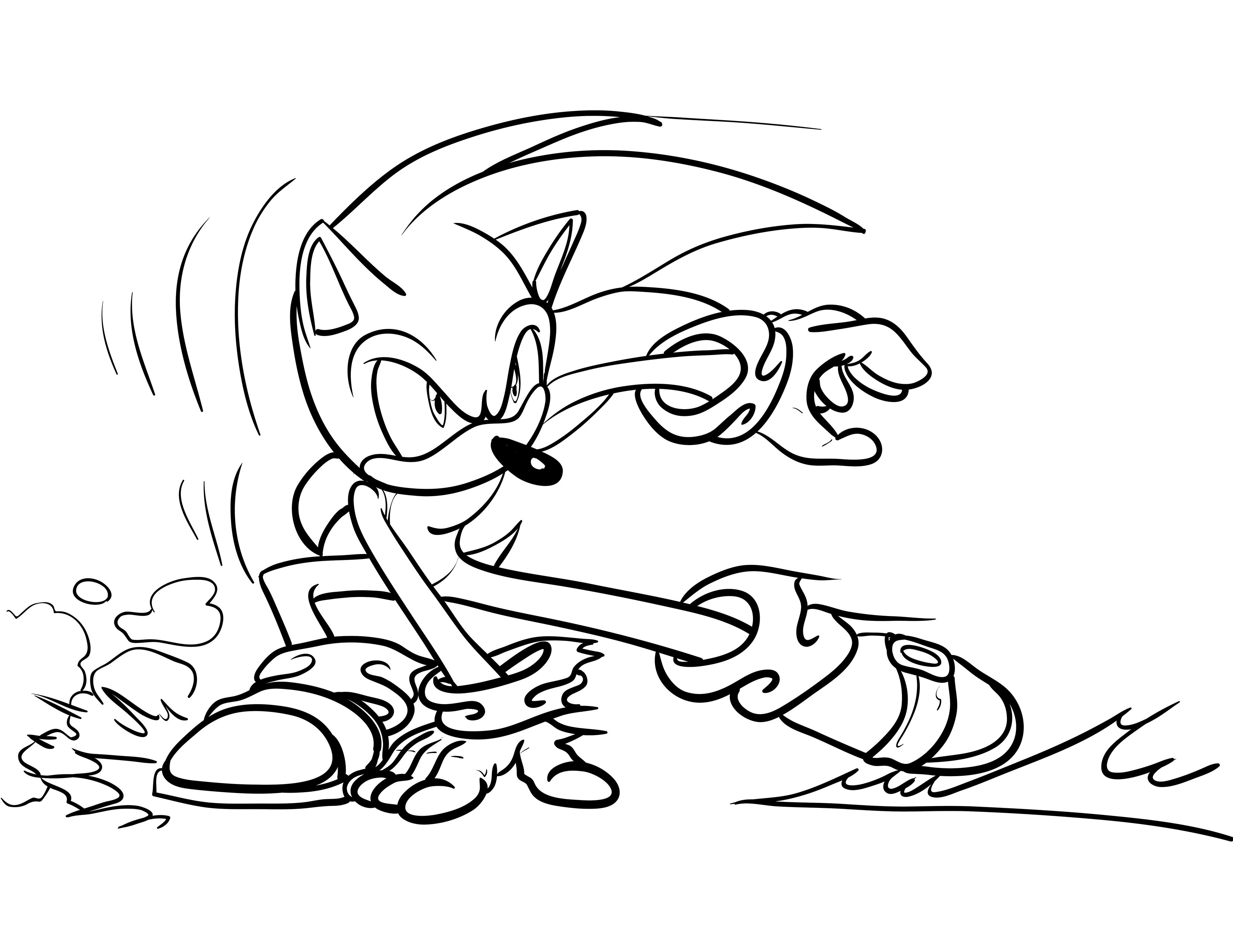 3300x2550 Knuckles The Echidna Coloring Pages