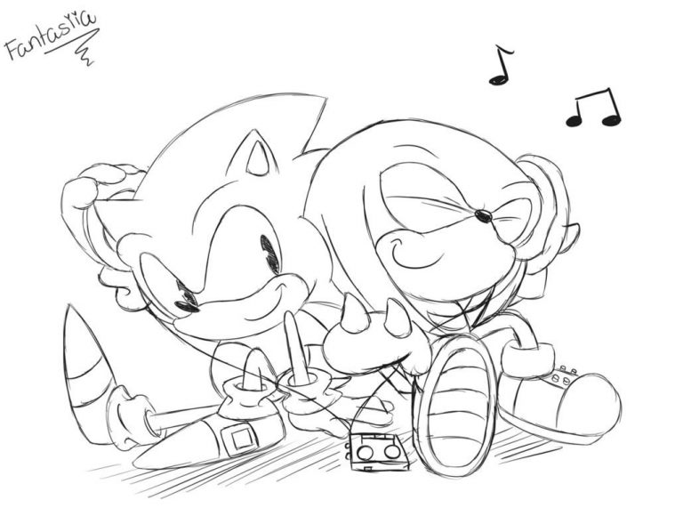768x580 Sonic Rivals Coloring Pages Fresh Copy Knuckles The Echidna 1