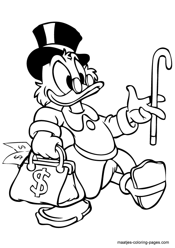 595x842 Scrooge Mcduck Coloring Pages Economics Scrooge