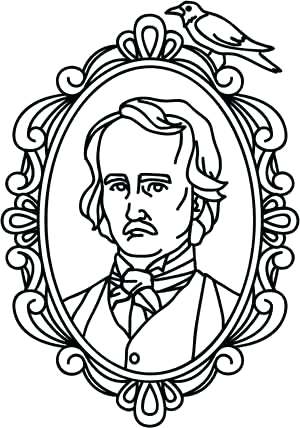 300x428 Edgar Allan Poe Coloring Pages