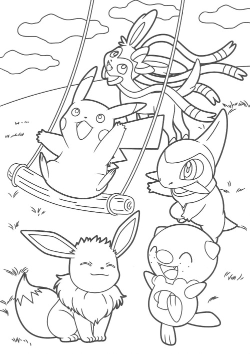 500x707 Pikachu And Eevee Friends Coloring Book Coloring