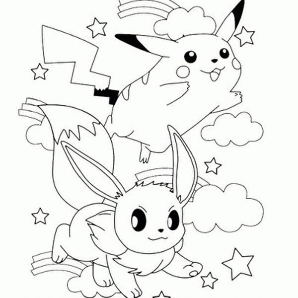 600x600 Pokemon Pikachu Coloring Pages