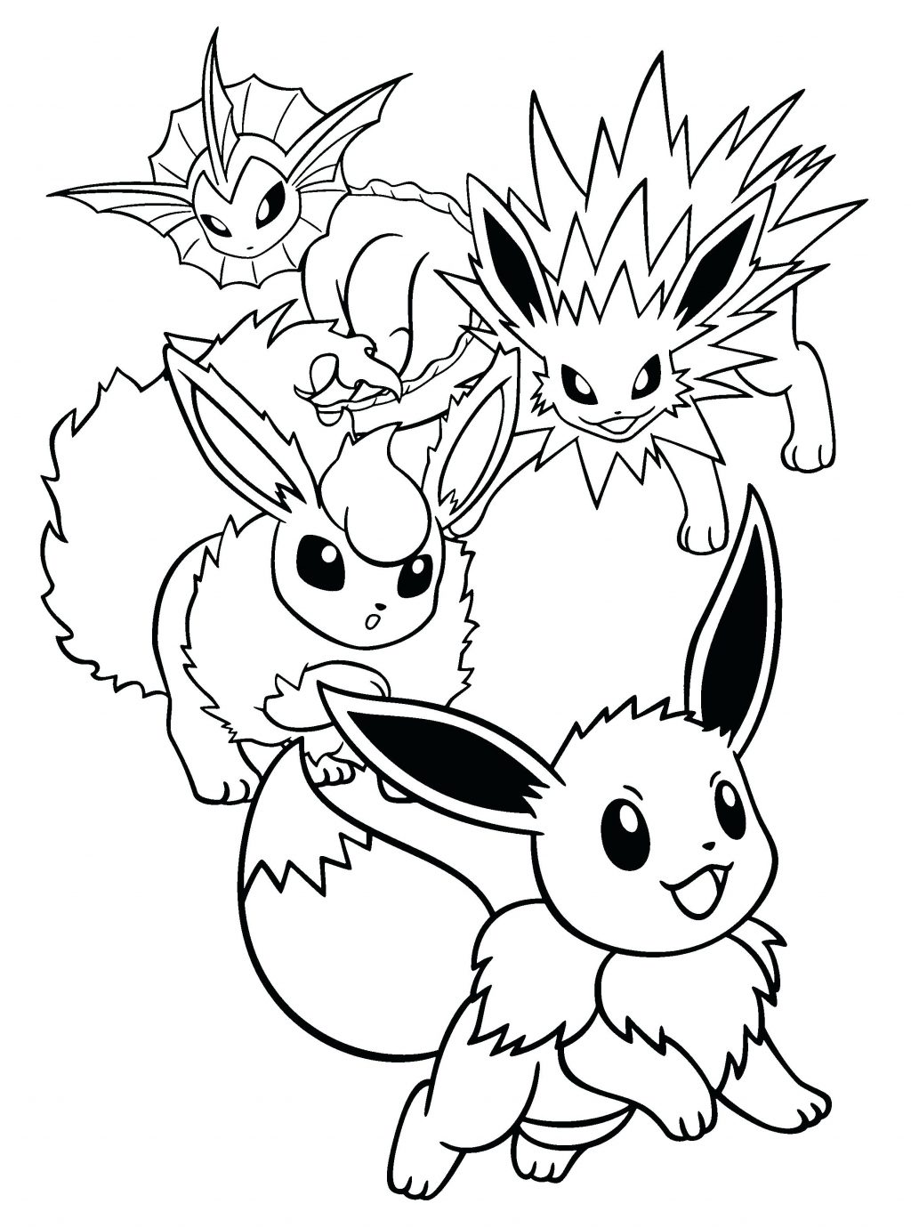 1024x1380 Coloring Page ~ Eevee Coloring Pages Ideas On Pokemon All