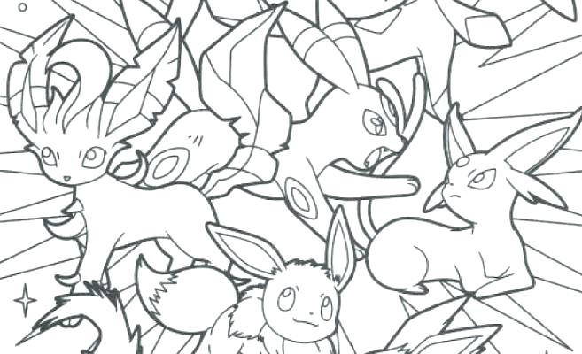 657x400 Eevee Evolutions Coloring Pages Coloring Pages Coloring Pages All