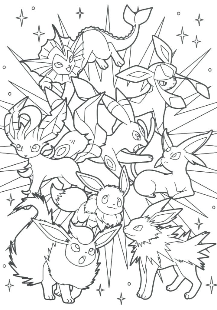 718x1024 Breakthrough Pokemon Coloring Pages Eevee Evol