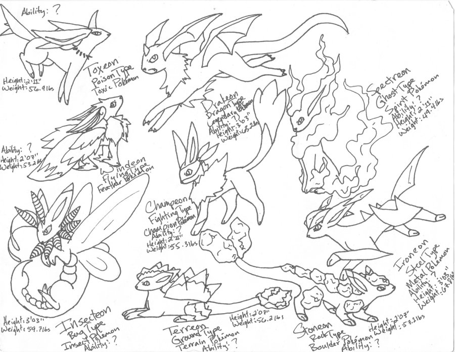 900x697 Images Of Eeveelution Coloring Pages