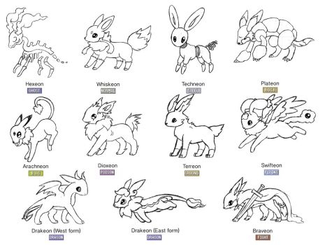 465x350 9 Eeveelution Coloring Pages Sketch