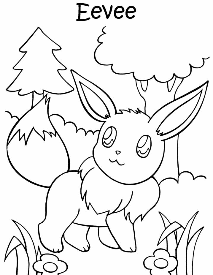 718x926 An Eevee Colouring Page Must Print This Later D