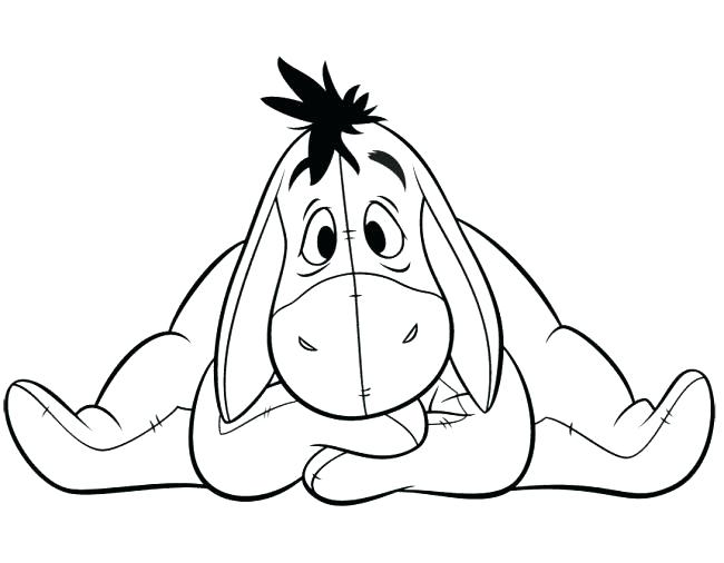 650x506 Baby Eeyore Coloring Pages Coloring Pages Colouring Pages The Pooh