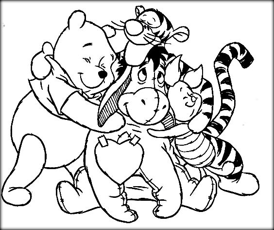 564x472 Baby Eeyore Coloring Pages For Kindergarten