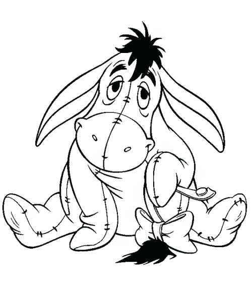 500x565 Eeyore Coloring Page Piglet Coloring Pages Coloring Trend Medium