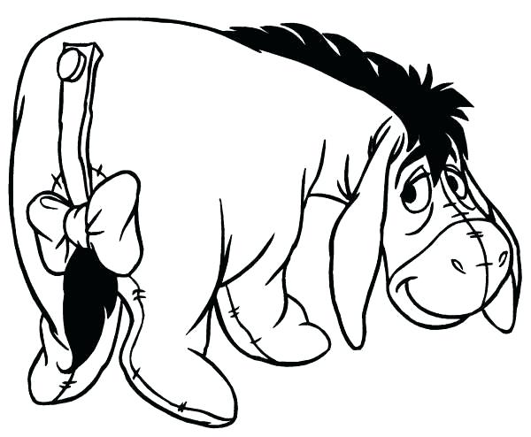 600x494 Eeyore Coloring Page Coloring Pages Eeyore Colouring Pages Shippa.co