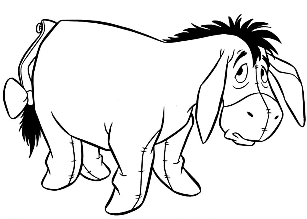 1258x900 Eeyore Coloring Pages