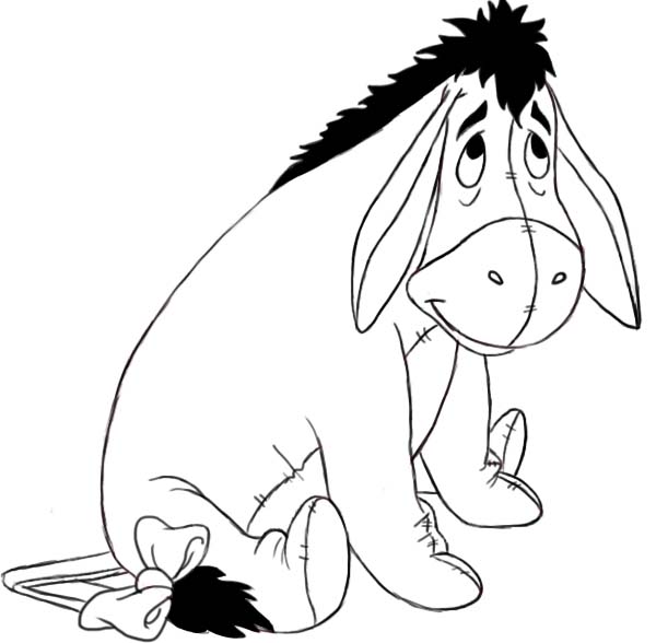 600x588 Eeyore Pictures To Print Unique Eeyore Coloring Pages 37
