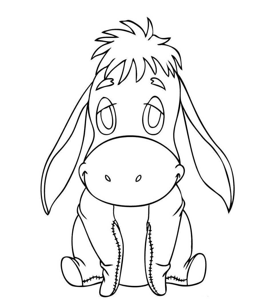 885x1068 Fresh Baby Eeyore Coloring Pages Eeyore