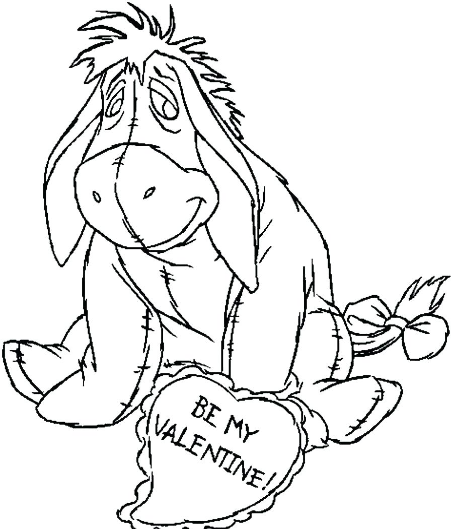 900x1050 Coloring Pages ~ Eeyore Coloring Pages Baby Happy Eeyore Coloring