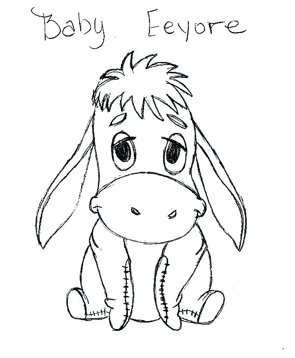600x727 Coloring Pages Of Baby Eeyore Eeyore Coloring Pages Ba Coloring