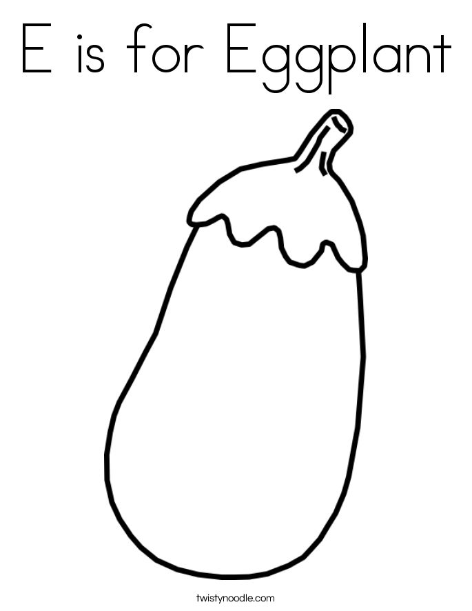 Eggplant Coloring Page
