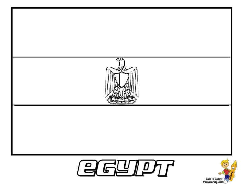 792x612 Egypt Flag Coloring Page Printable Coloring Page