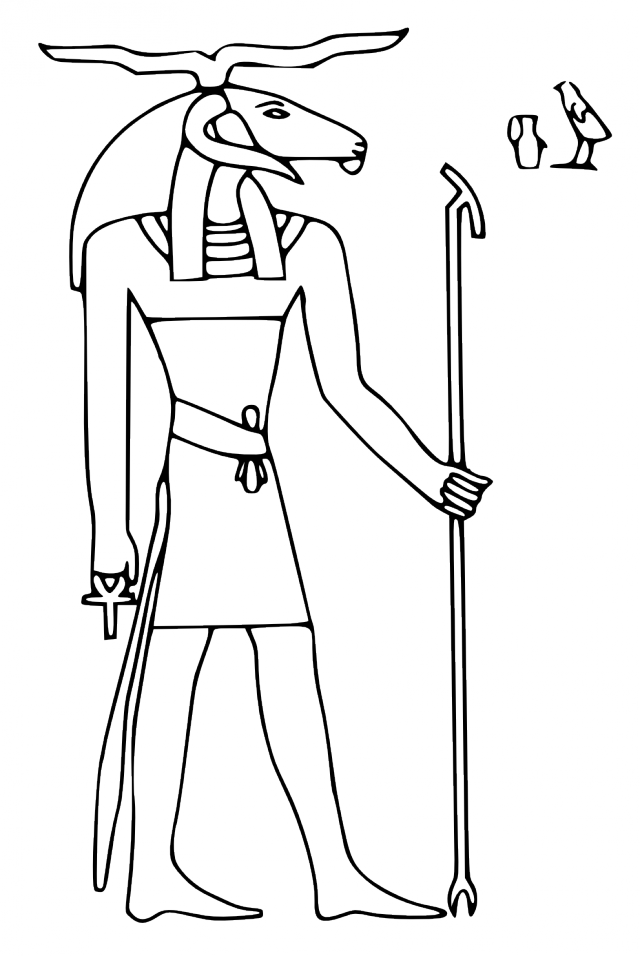 640x956 Gods And Goddesses Of Ancient Egypt Coloring Pages Showy Egyptian