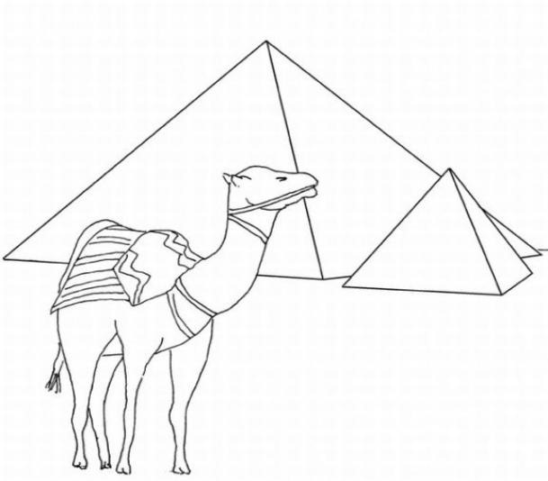 609x534 41 Pyramid Coloring Pages, Pyramids Of Giza Coloring Page For Kids