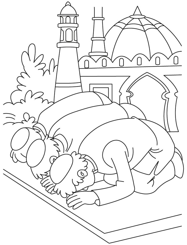 756x990 Eid Coloring Pages Prayer Coloring Page Eid Cards Colouring Pages