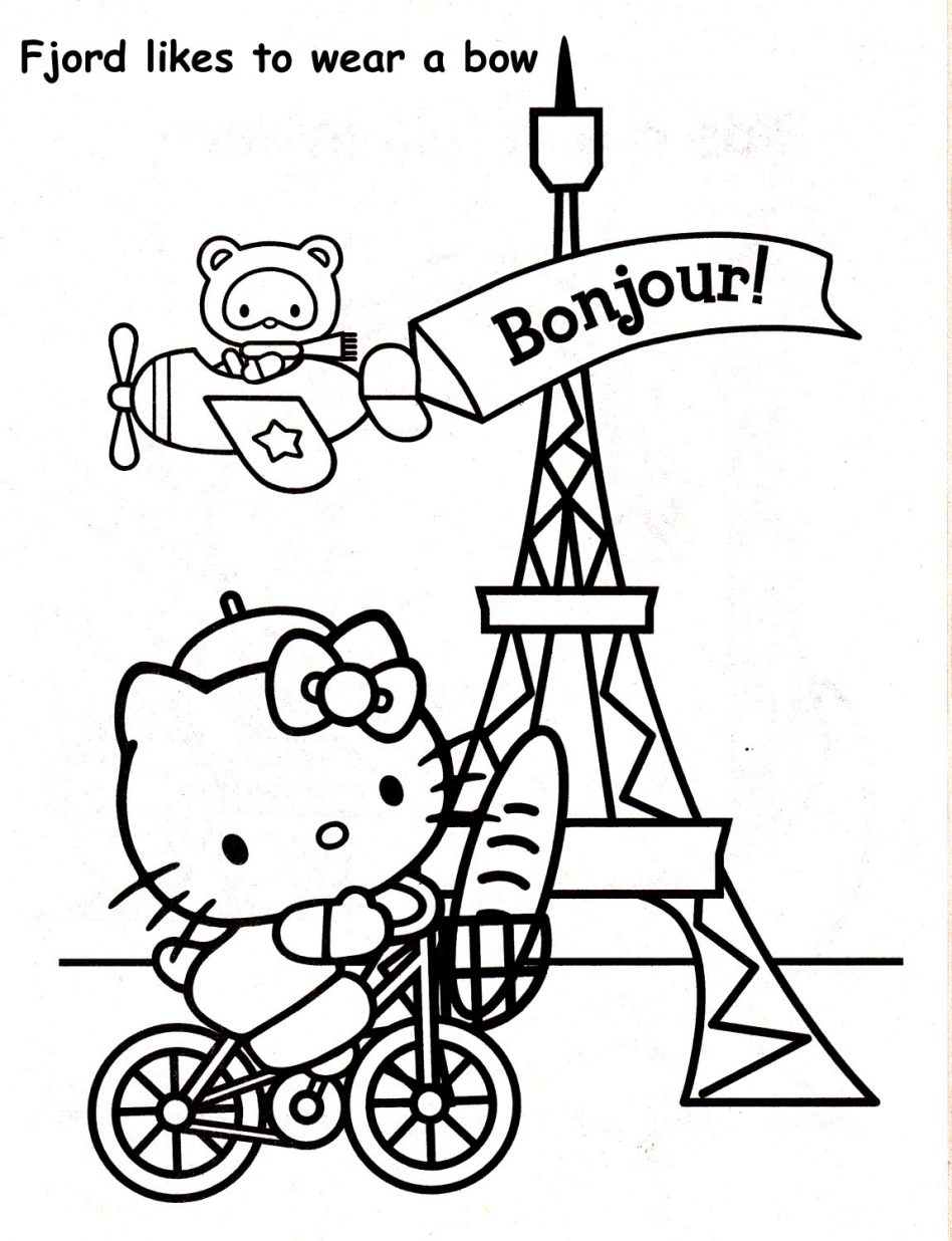 Eiffel Tower Coloring Page