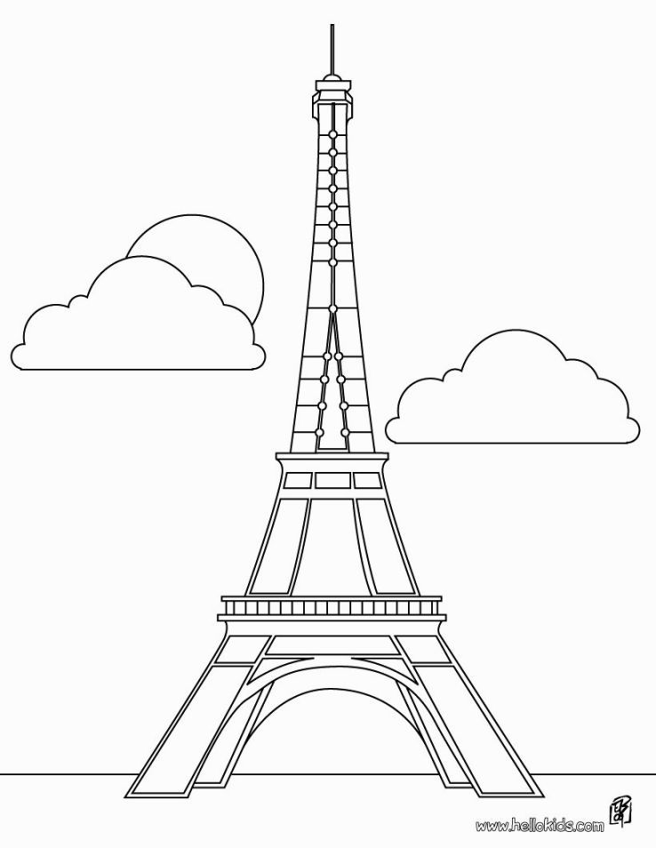 738x954 Eiffel Tower Coloring Pages Coloring Pages Pecas