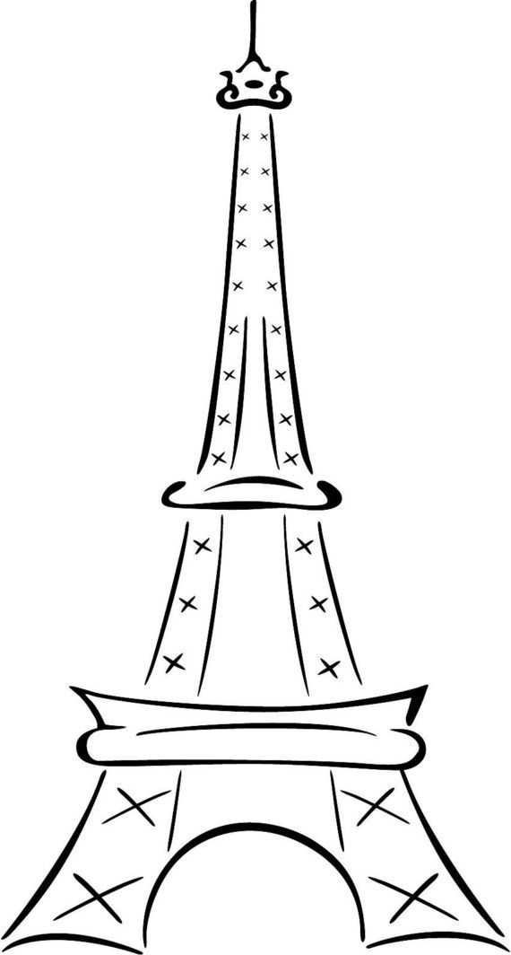 570x1064 Paris Eiffel Tower Coloring Page Wow!! Dibujos