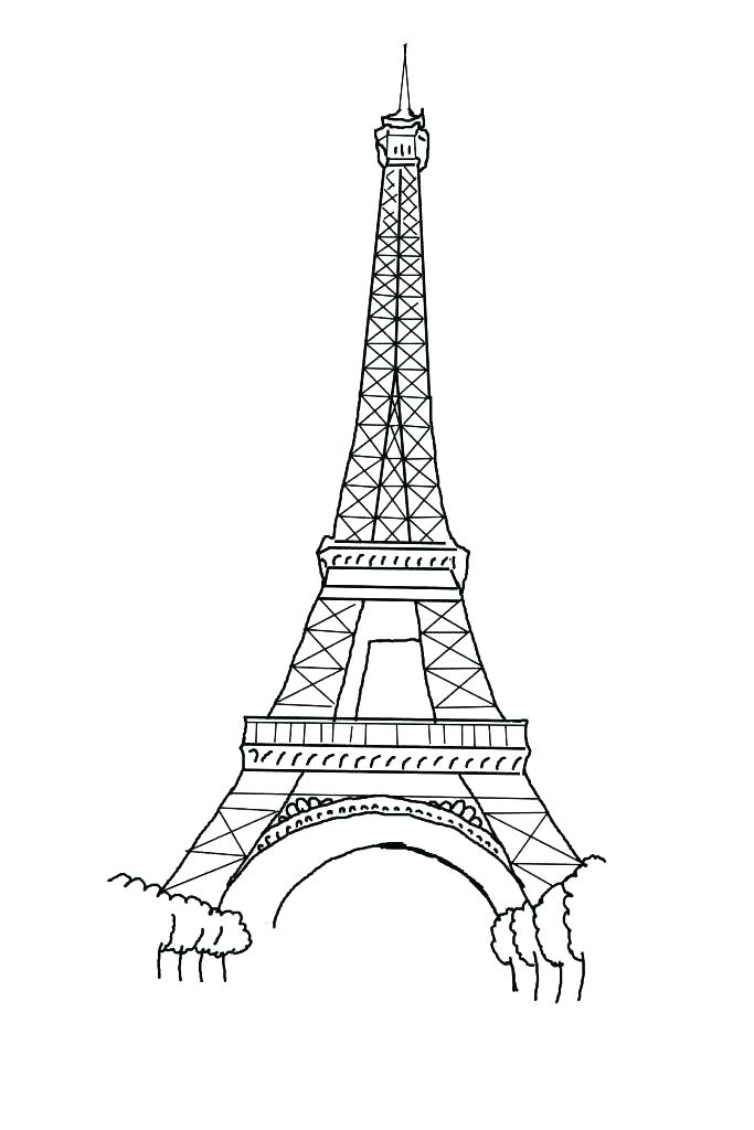 683x1024 Eiffel Tower Coloring Page