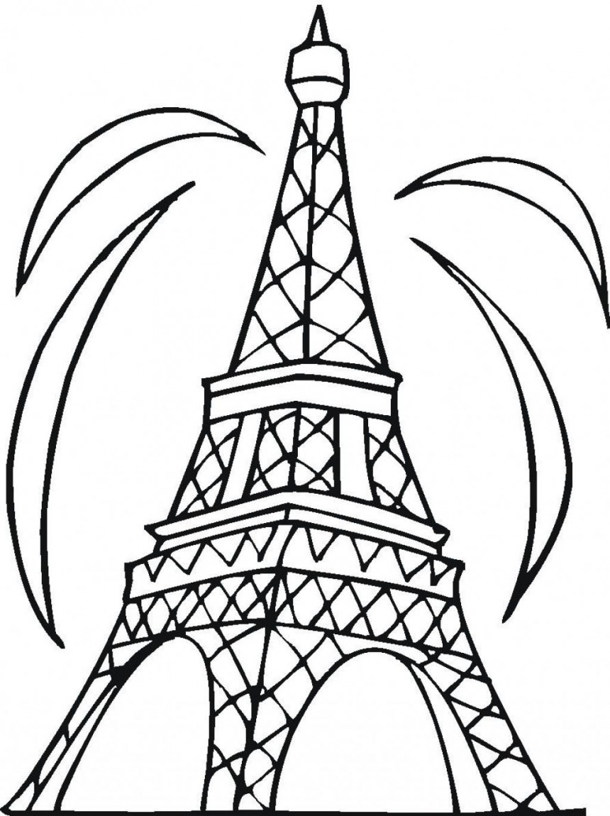 860x1150 Free Printable Eiffel Tower Coloring Pages For Kids