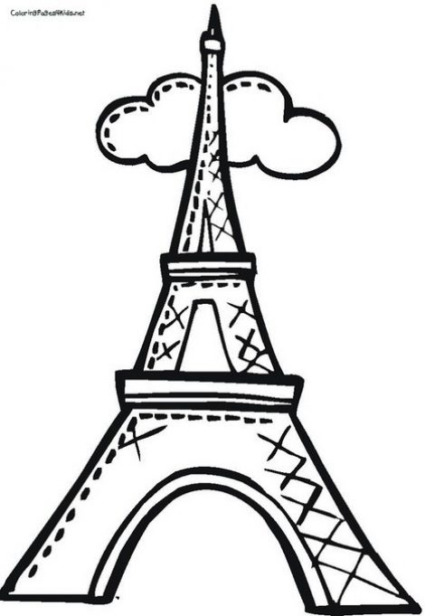 470x681 Eiffel Tower Coloring Pages Coloring Pages For Kids 17873