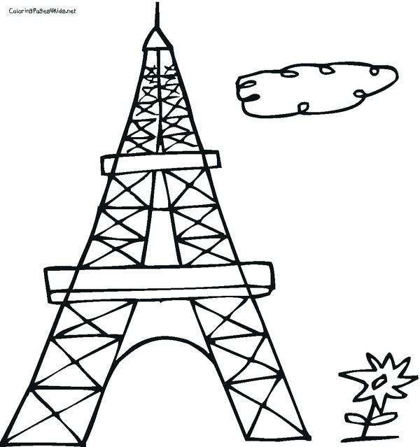 600x639 Home Improvement. Eiffel Tower Coloring Pages