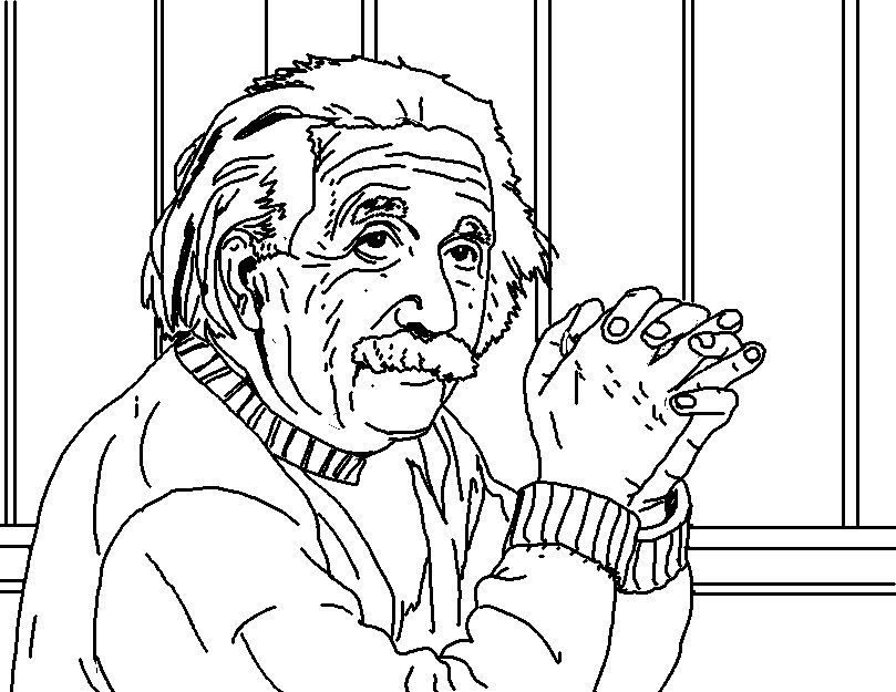 809x625 Albert Einstein Coloring Page Color Bros