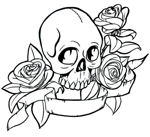 500x457 Hearts And Roses Coloring Pages Halloween Colorings Tortas