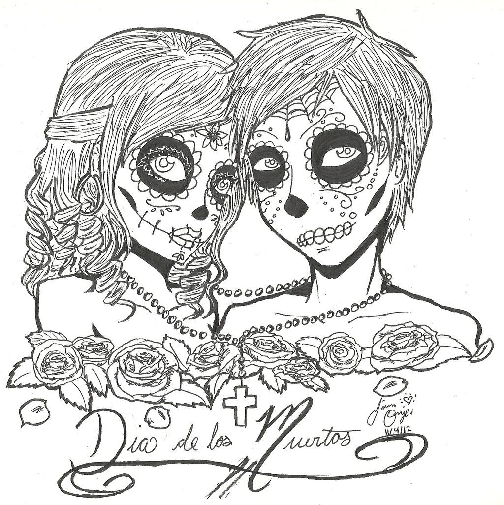 1024x1026 Dia De Los Muertos Girl Coloring Pages Just Colorings