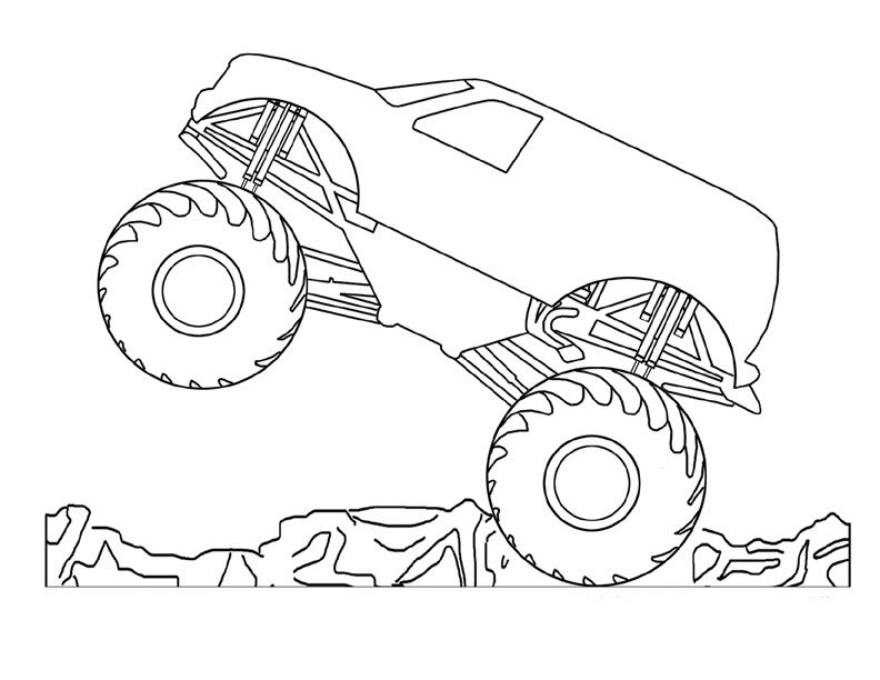 792x612 Free Printable Monster Truck Coloring Pages For Kids