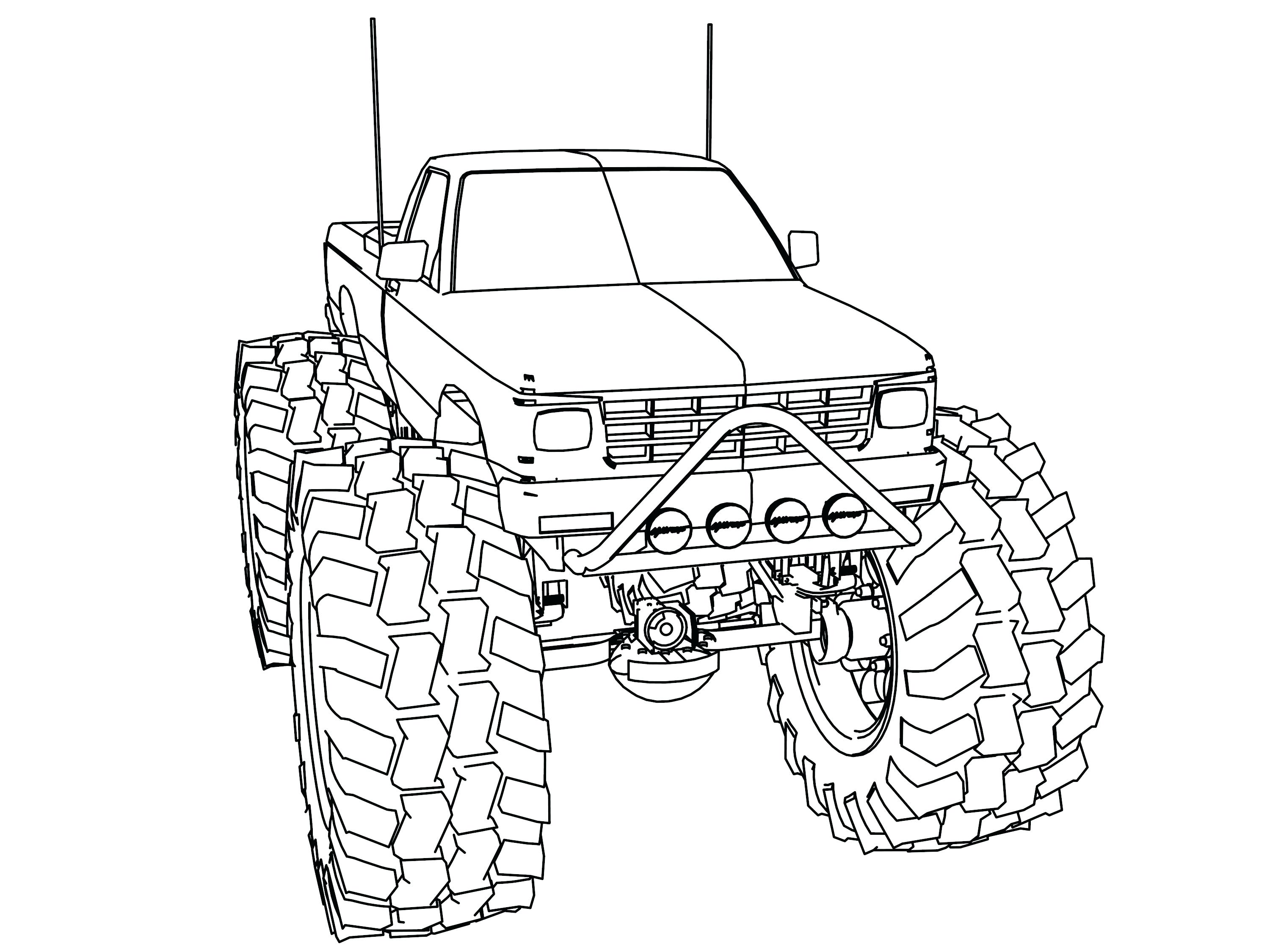 3000x2250 Monster Truck Color Pages El Toro Loco Coloring Page Pictures Free