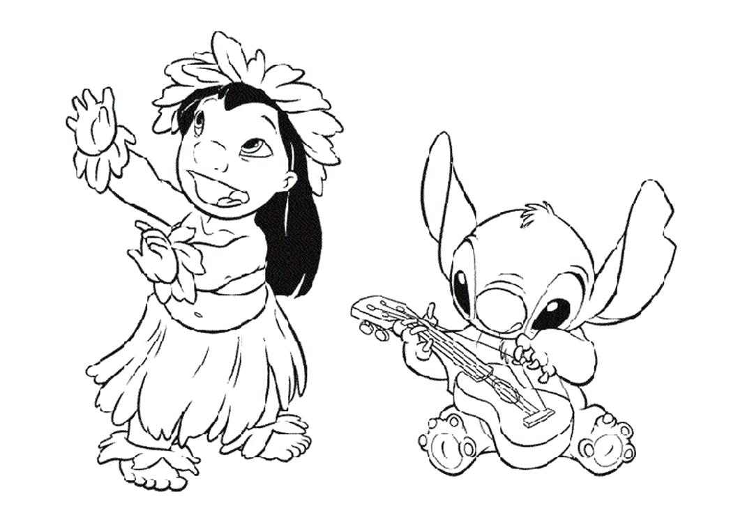 1048x749 Lilo And Stitch Coloring Pages Plus Very Detailed Elaborate Lilo