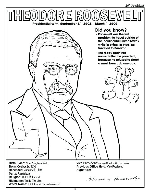 612x792 Franklin D Roosevelt Coloring Sheet Yogaspb.site