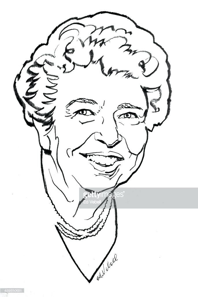685x1024 Clip Art Eleanor Roosevelt Coloring Page Clip Art Home Improvement
