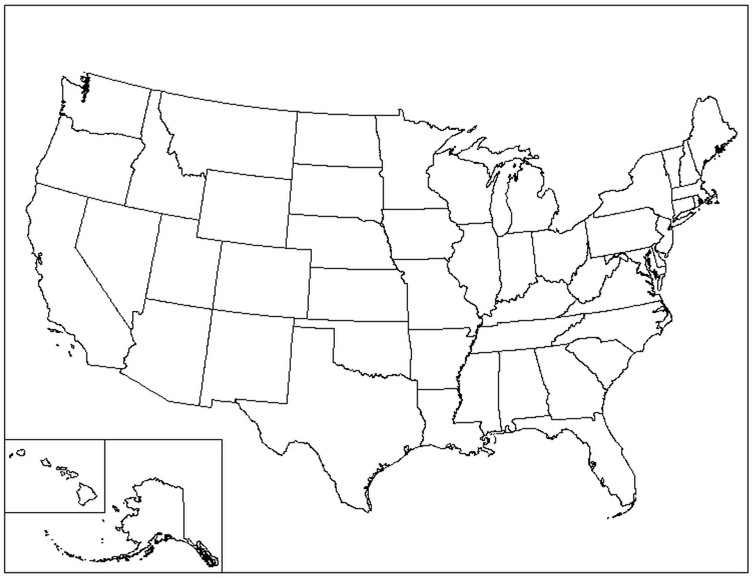 1083x831 Election Us Map Coloring Page Us Map States Color In Us Map