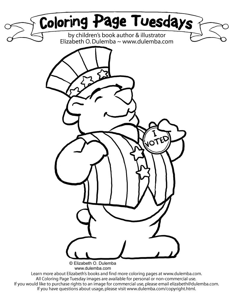 773x1000 Election I Voted Coloring Pages Classroom Ideas