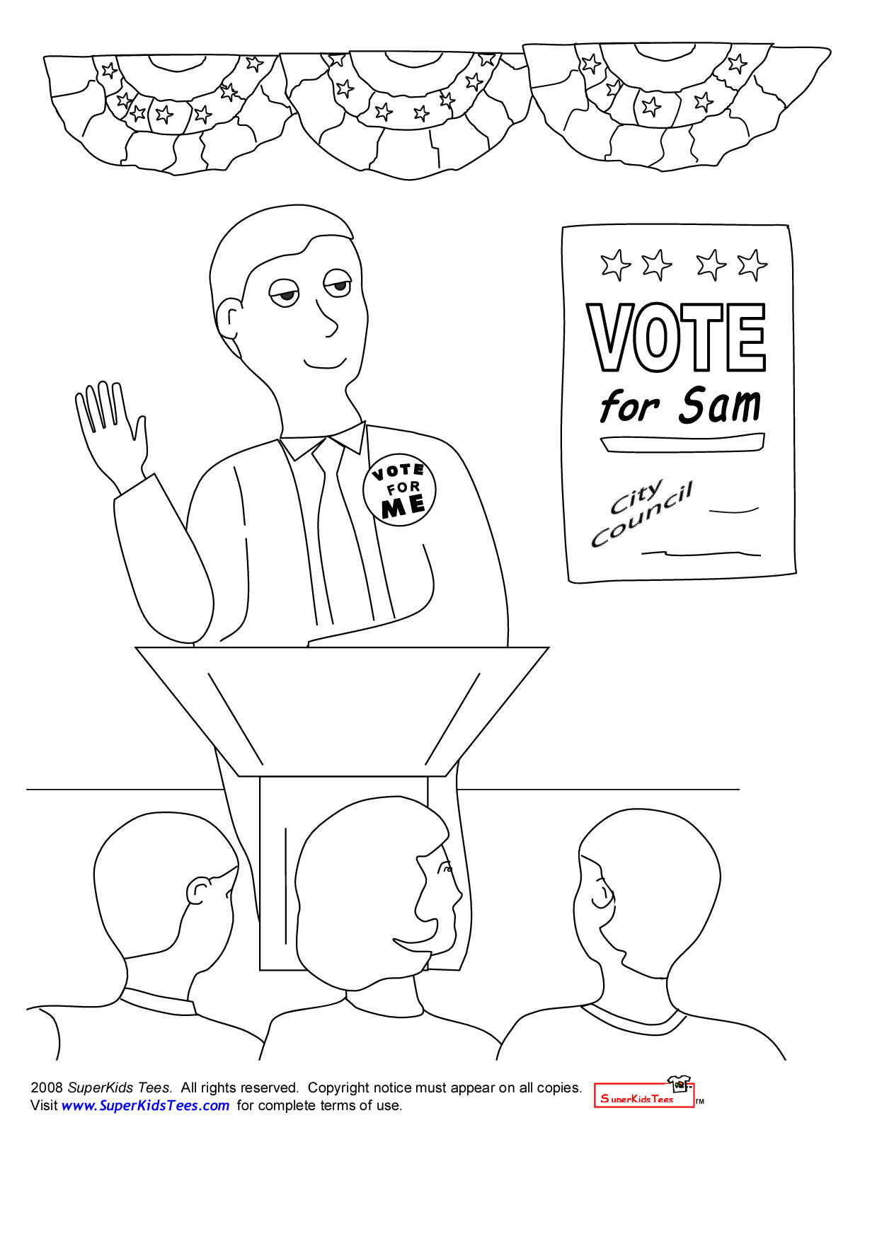 1239x1754 Election Day Coloring Pages