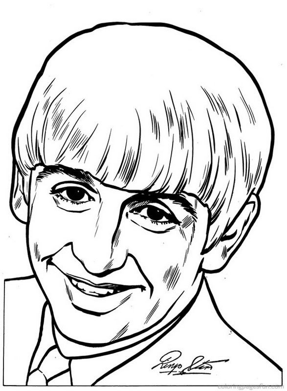 587x800 Beatles Coloring Pages 11 Color Retro Beatles