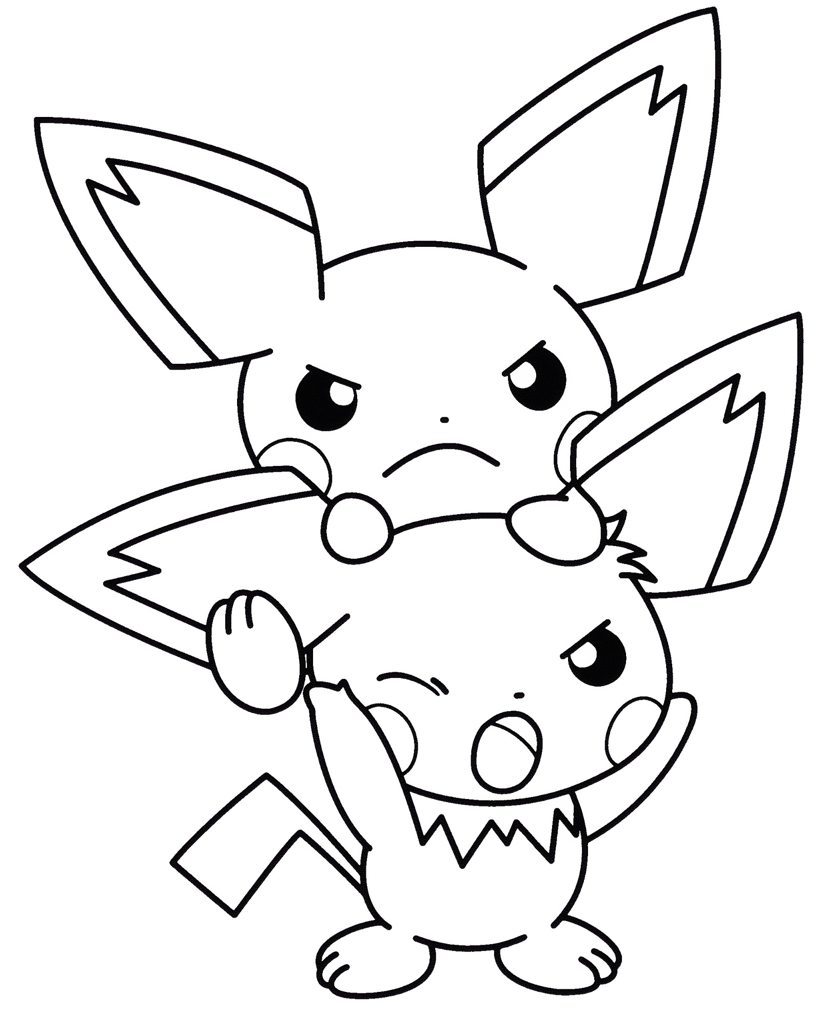 1600x1976 Top 7 Cute Plyaful Pichu Coloring Pages For Little Kids