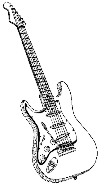 326x600 Guitar Coloring Page Coloring Pages Guitars, Adult