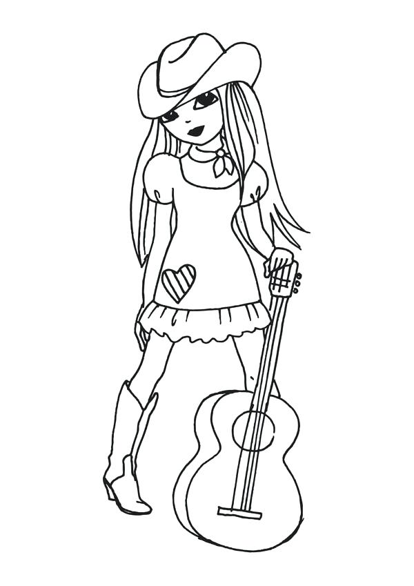 600x849 Guitar Pictures To Color