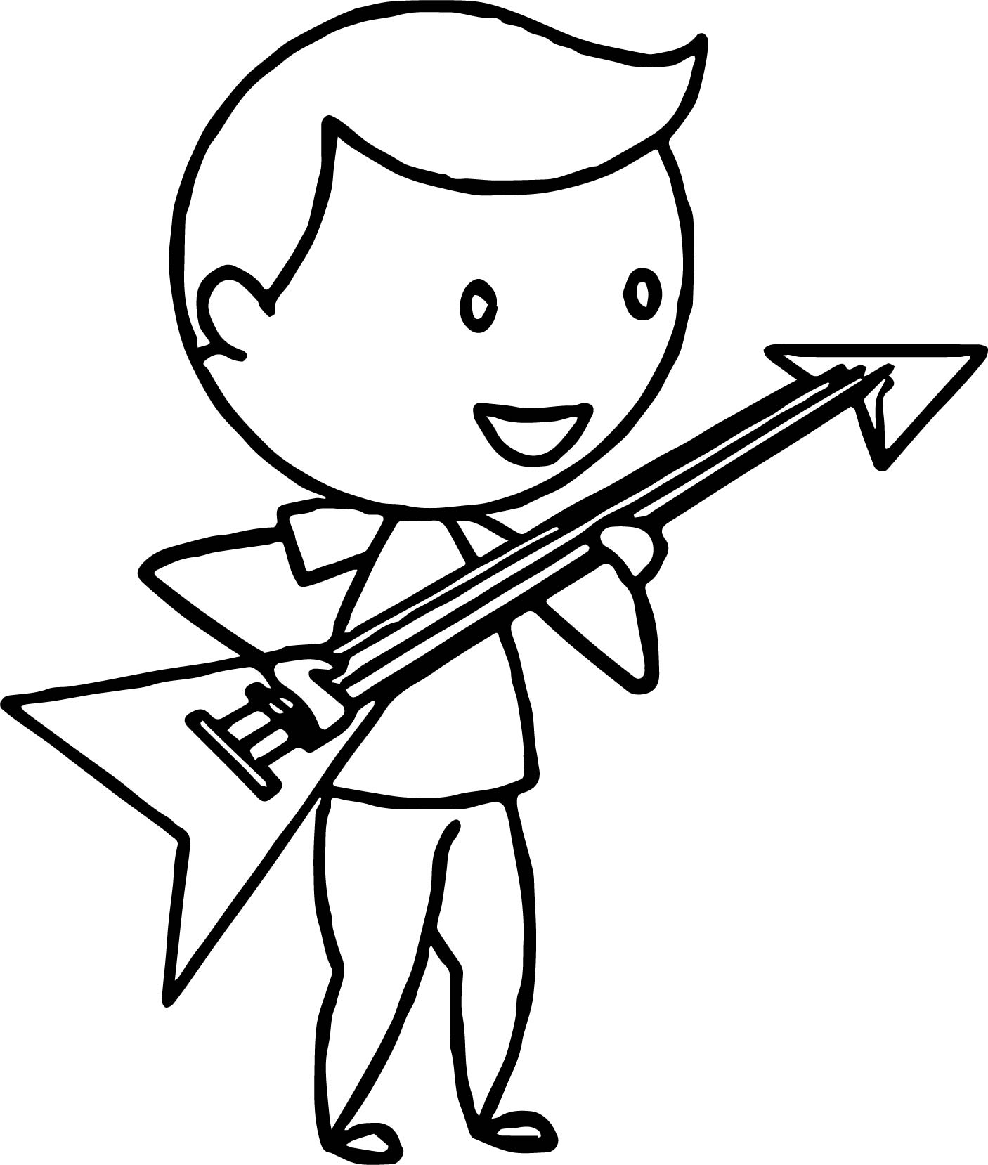 1406x1658 Boy Playing The Electric Guitar Coloring Page Wecoloringpage